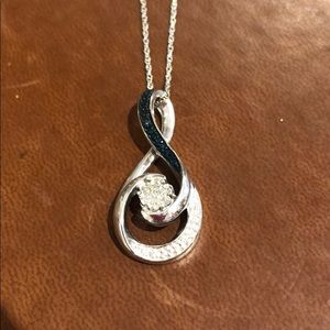 Diamond and Sapphire Necklace